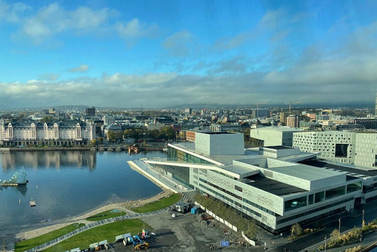 View of downtown Oslo from the Munch museum.