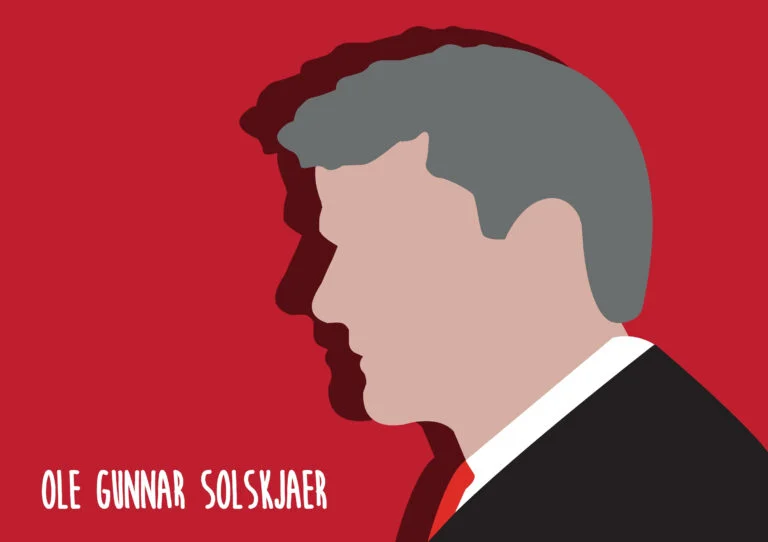Illustration of Ole Gunnar Solskjær. Illustration: charnsitr / Shutterstock.com.
