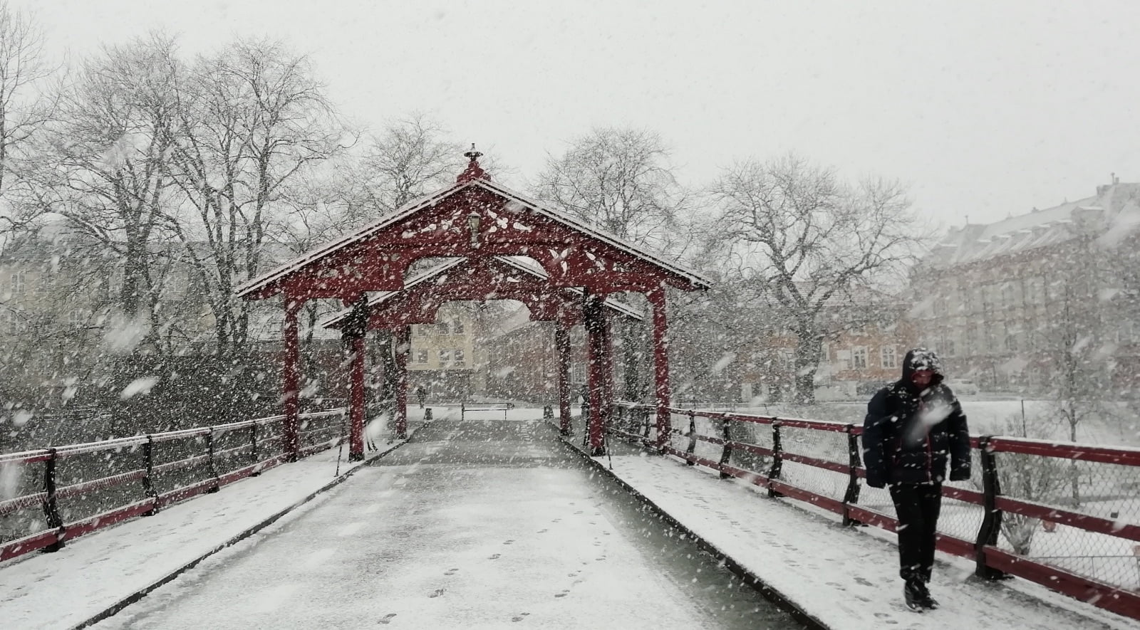 Trondheim in the winter snow