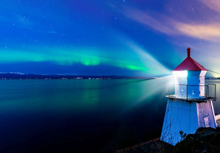 Northern lights in Trondheim, Norway