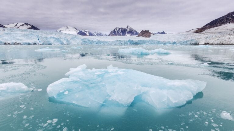 Floating ice in Spitsbergen, Svalbard