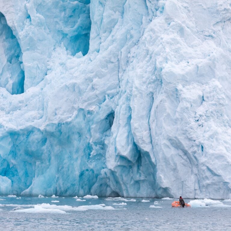 A glacier in Spitsbergen, Norway