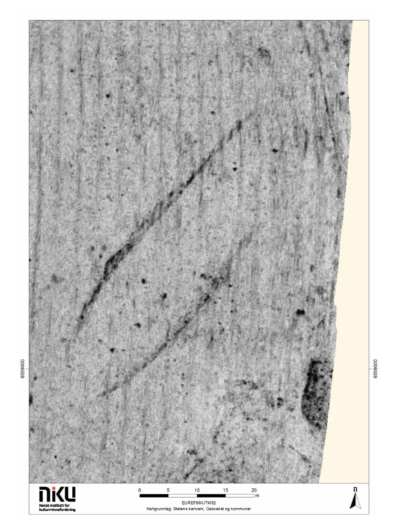 NIKU digital radar scan of Gjellestad longhouse.