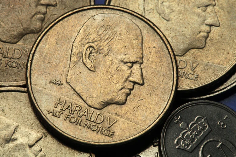 King Harald on a Norwegian coin