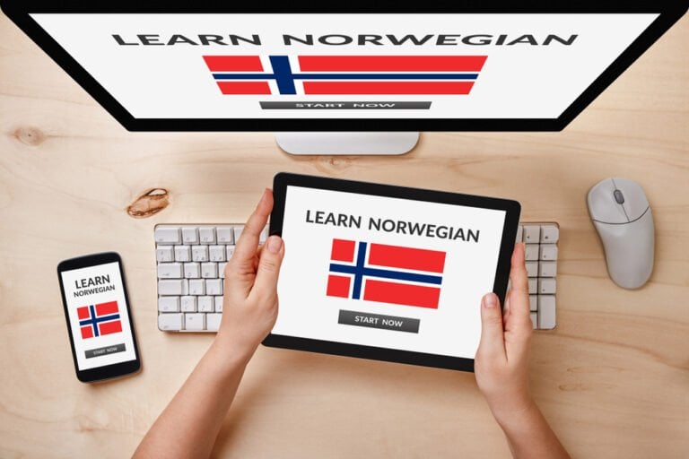 Learn Norwegian online image concept