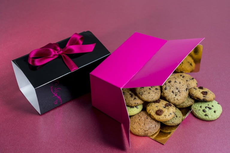 Purple cookie box