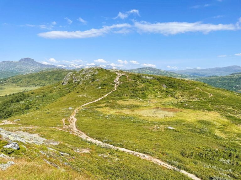 A hike on the mountain above Beitostølen village in Norway.