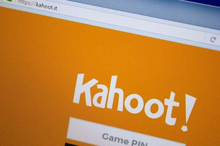 Kahoot website screenshot.