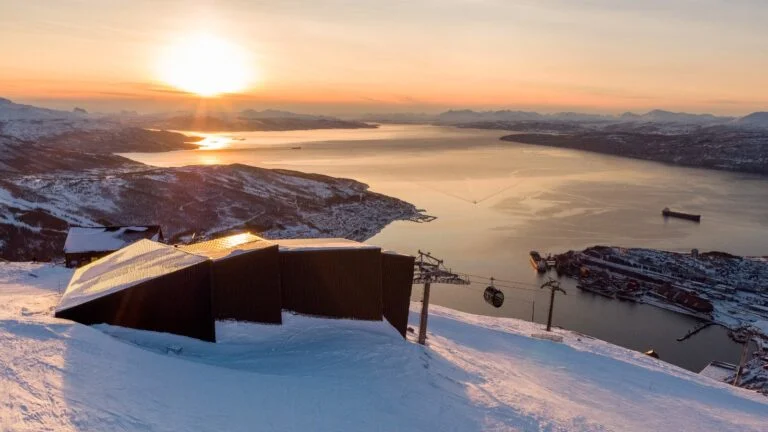 The spectacular view from Narvikfjellet, Norway.