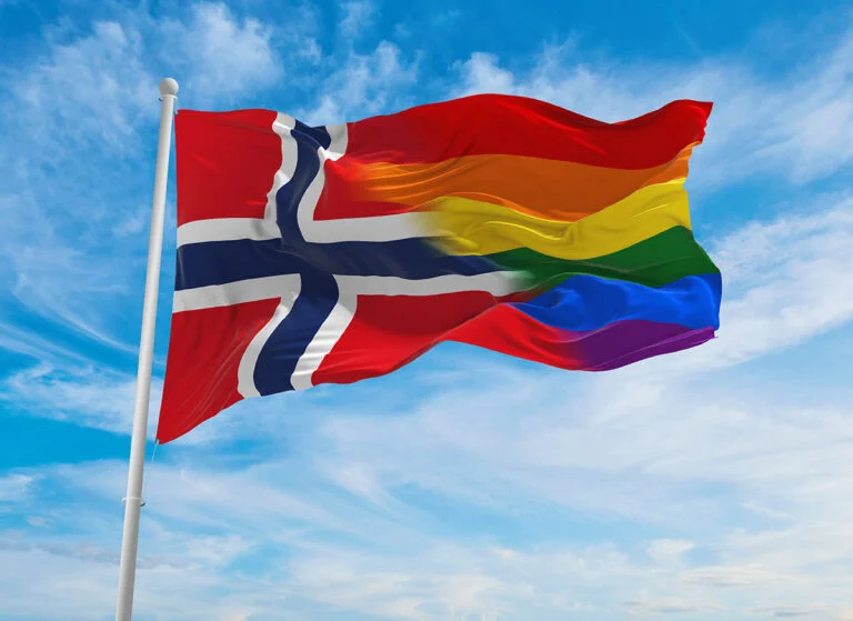 Norway rainbow flag.