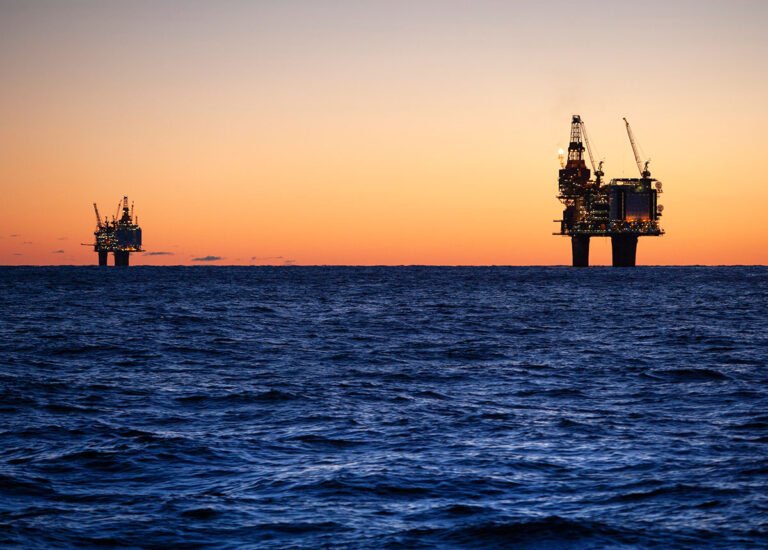Rigs on the Norwegian continental shelf
