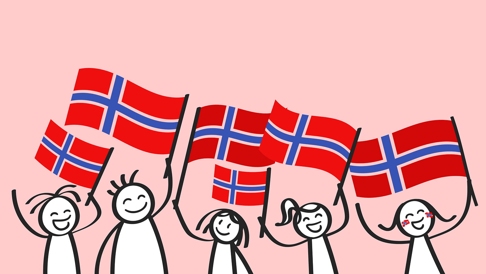 norwegian winter celebrations clipart