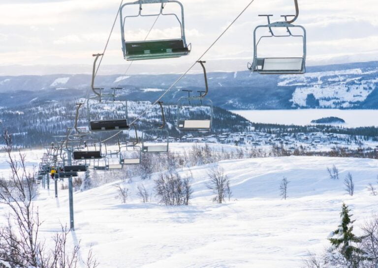 Ski lift at Beitostølen, Norway.