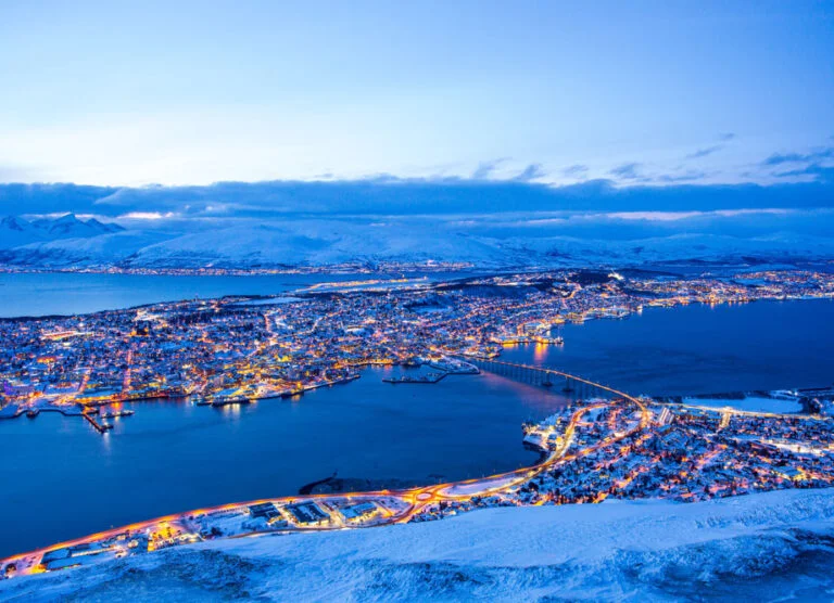 Tromsø seen from Fjellheisen cable car.