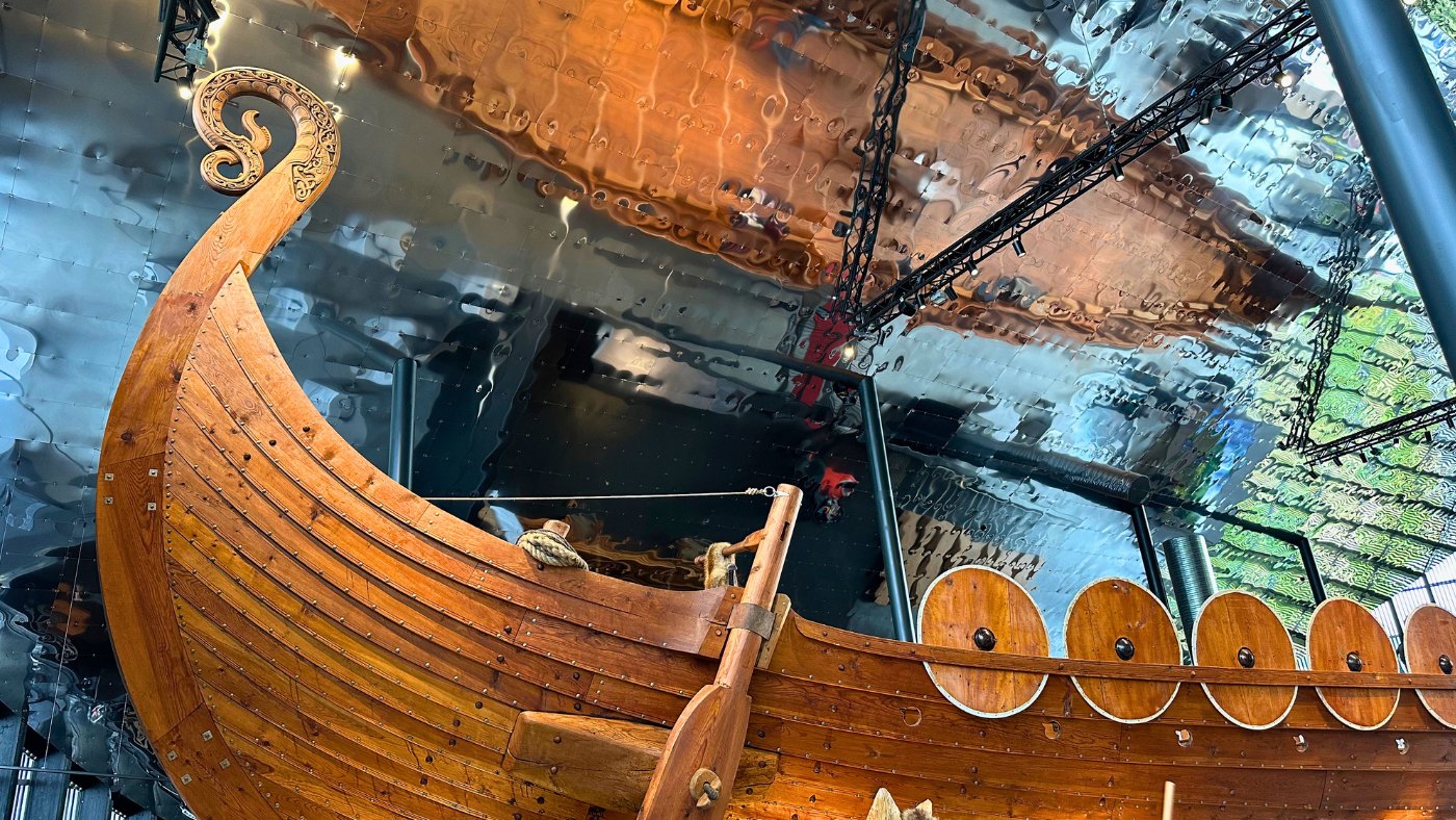 Viking ship attraction in Sagastad museum, Nordfjordeid. Photo: David Nikel.