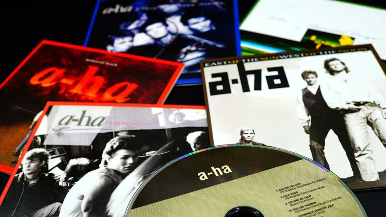 Samling av A-ha albumcover.  Foto: Kraft74/Shutterstock.com.