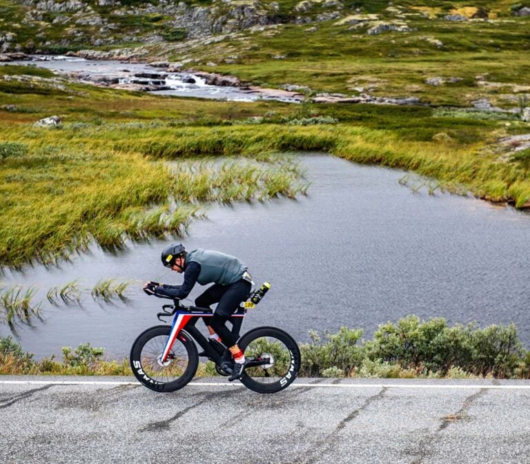 The Norseman Xtreme triathlon includes a 180km cycle ride. Photo: Kai-Otto Melau.
