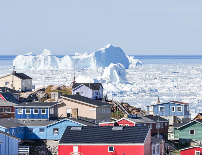 Ilulissat, coastal town in western Greenland.