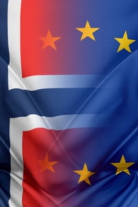 Norway EU relationship in flags