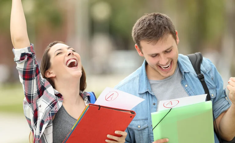 Norwegian school exam students