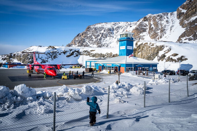 An Air Greenland plane at Sisimiut airport in Greenland. Photo: Lasse Jesper Pedersen / Shutterstock.com.