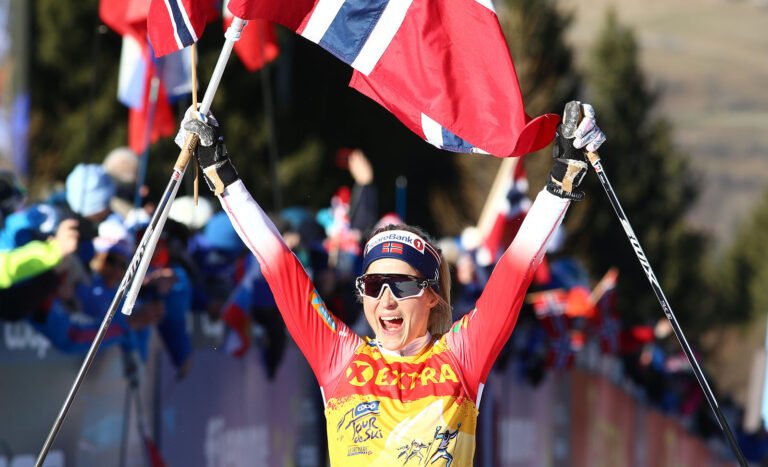 Therese Johaug wins the Tour de ski 2020 in Val Di Fiemme, Italy. Photo: Pierre Teyssot / Shutterstock.com.