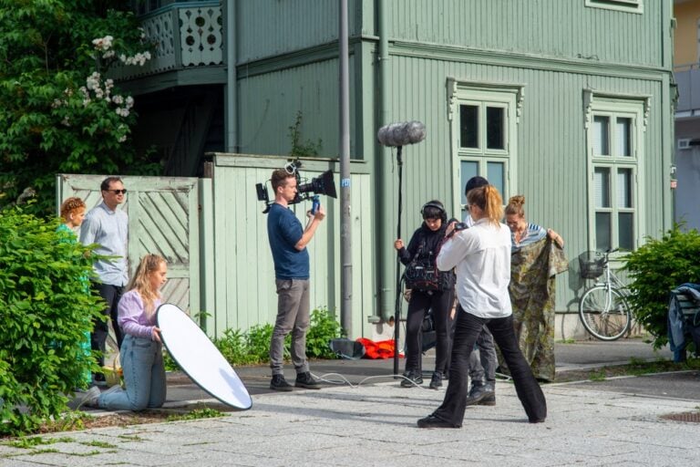 Filming scene on the streets of Oslo, Norway. Photo: Franco Francisco Maria / Shutterstock.com.
