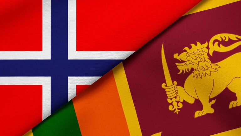 Flags of Norway and Sri Lanka