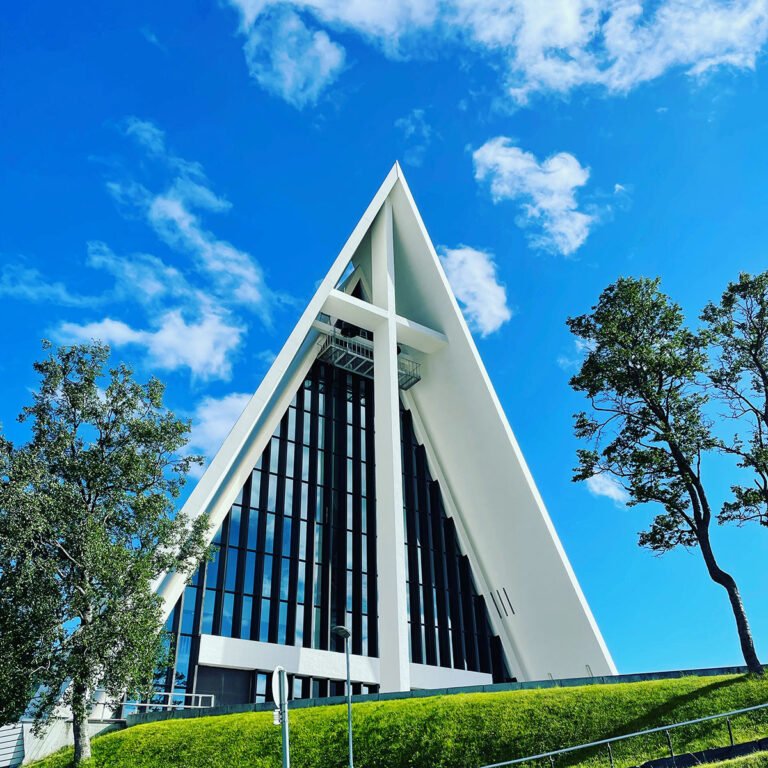 Front of Arctic Cathedral in Tromsø