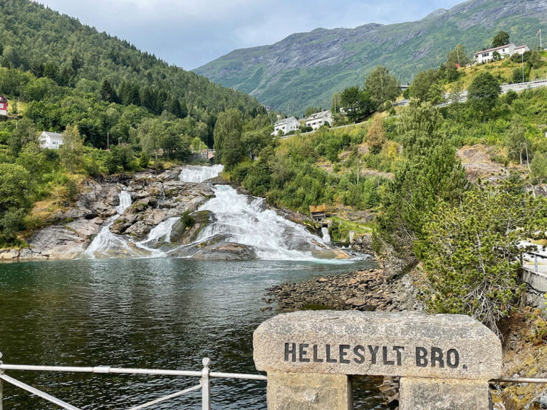 Hellesylt bridge and waterfall.