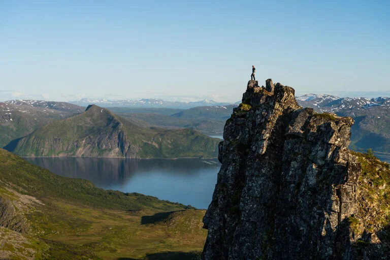 Husfjellet mountain hike in Senja, Norway.