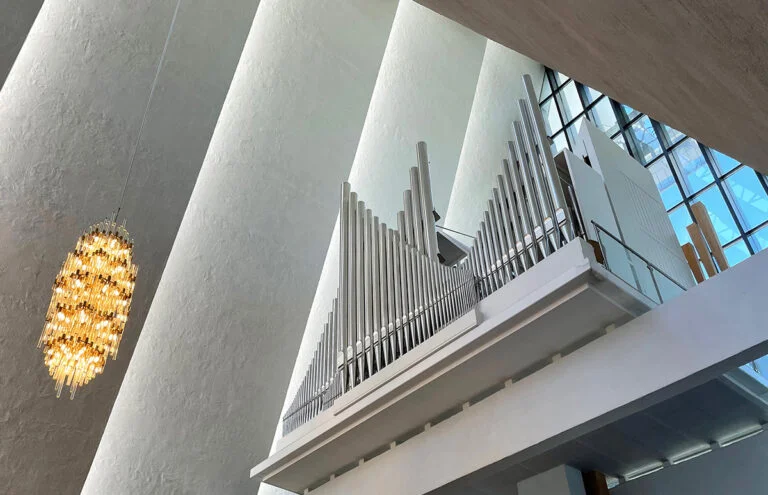 The organ inside Tromsø's Arctic Cathedral.