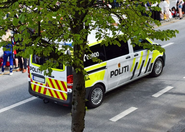 Police van on 17 May