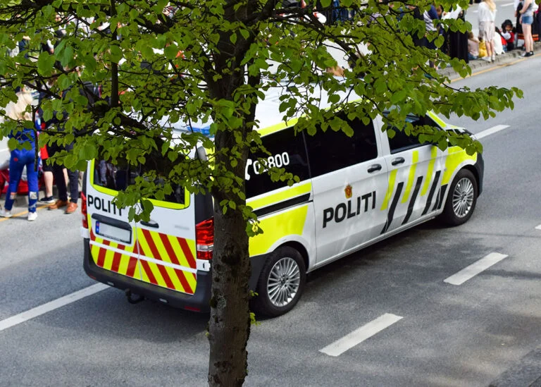 Police van on 17 May