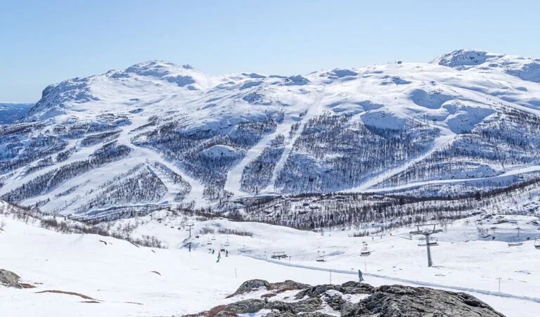 Skiing resort in Hemsedal, Norway.