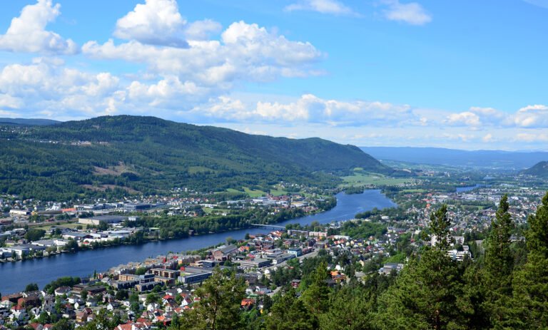 Drammen from above.