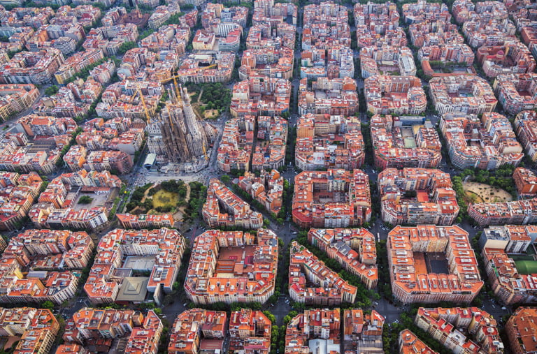 Eixample neighbourhood of Barcelona.
