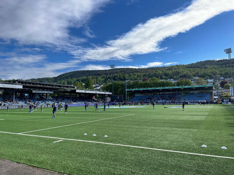 Marienlyst Stadium in Drammen, Norway.