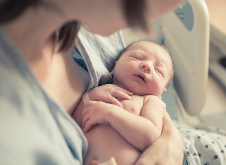 Newborn baby in Norway.