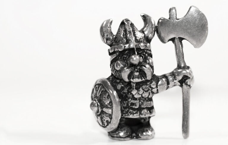 Pewter viking figure.