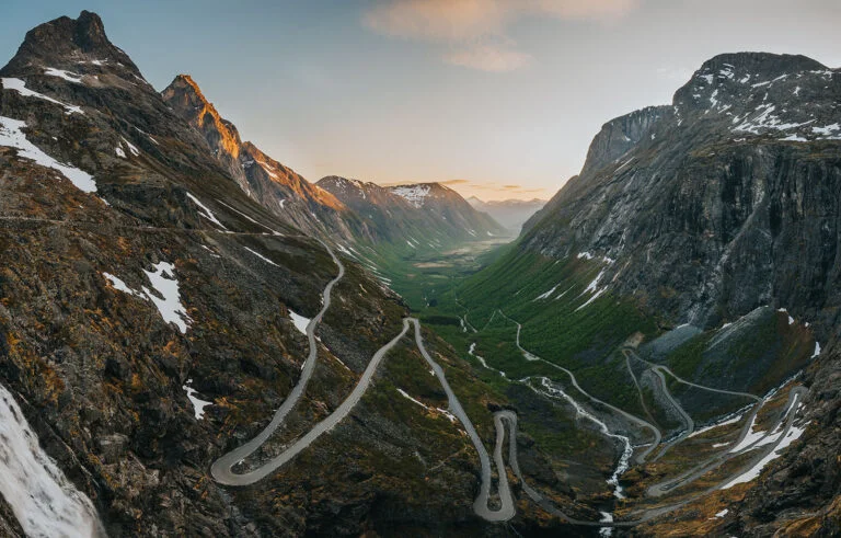 Trollstigen fjellovergang i Norge.