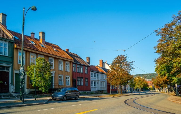 A street in Trondheim, Norway.