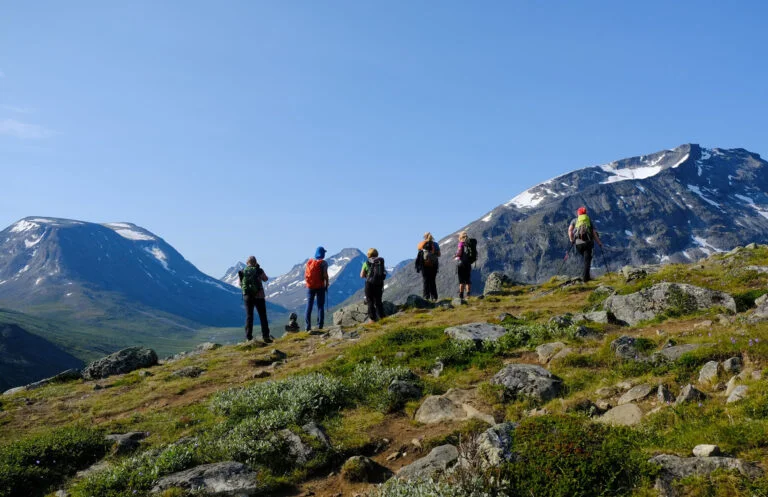 Adventure hiking in Norway's Jotunheimen National Park.