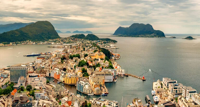 Aksla viewpoint in Ålesund, Norway