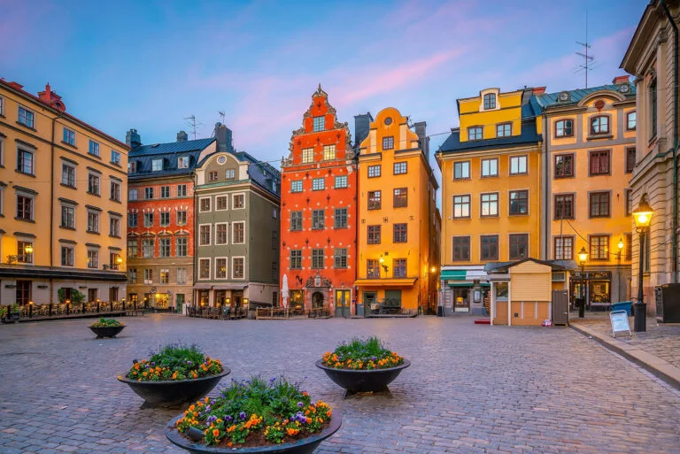 Stortorget, the public square at the heart of Gamla Stan, Stockholm's old town.