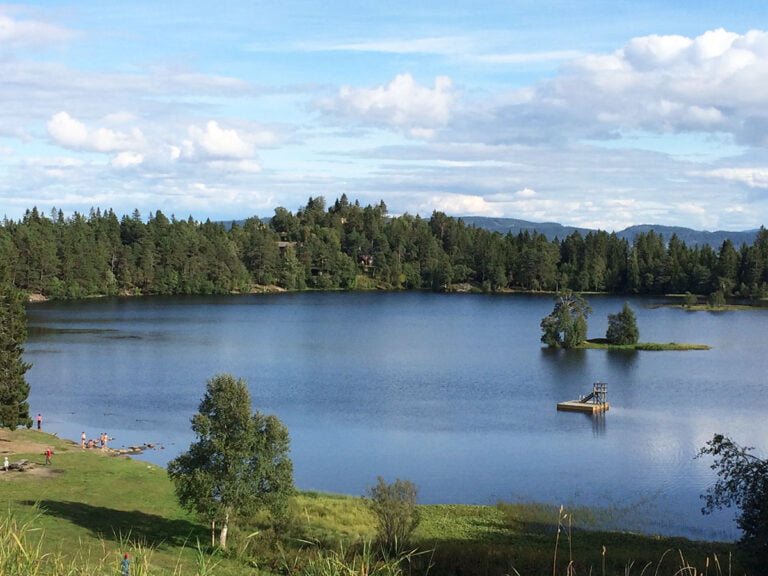 Lian lake in Trondheim’s forest Bymarka.