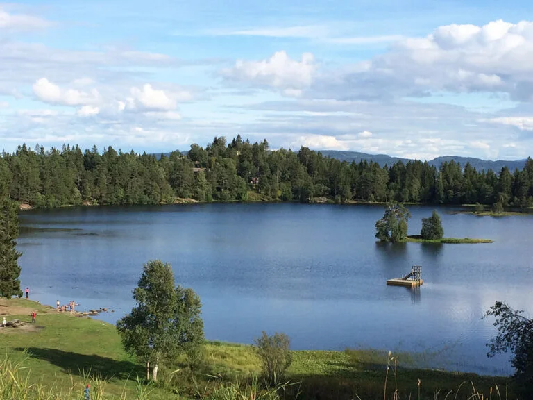 Lian lake in Trondheim’s forest Bymarka.