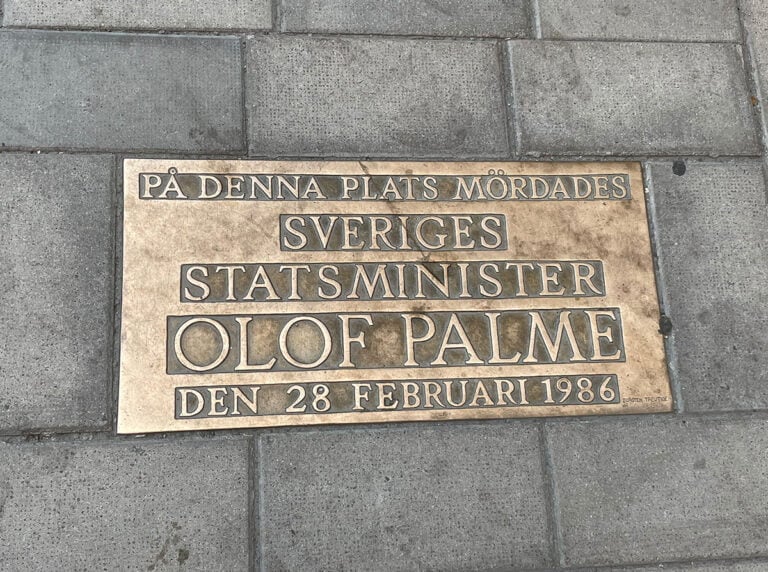 Memorial to Swedish prime minister Olof Palme.