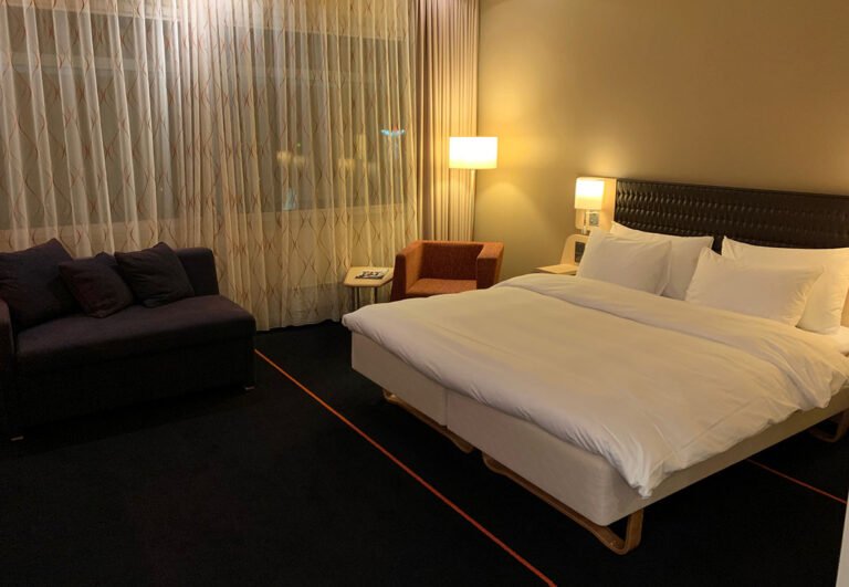 A premium room at the Trondheim Blu Radisson Airport hotel.