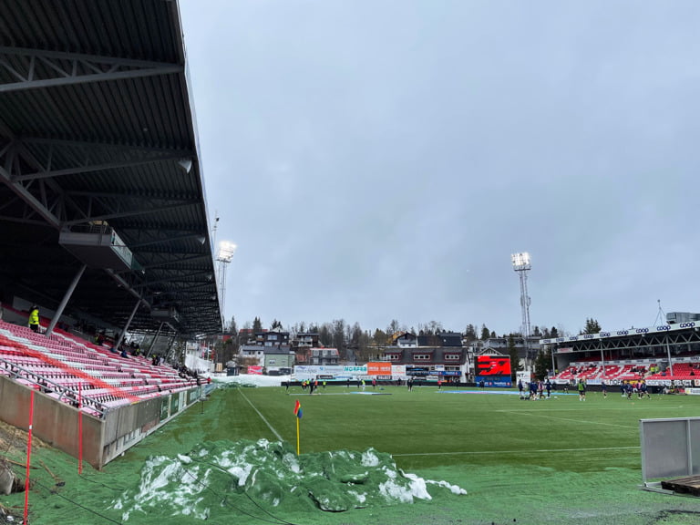 Alfheim Stadium in Tromsø. Norway.